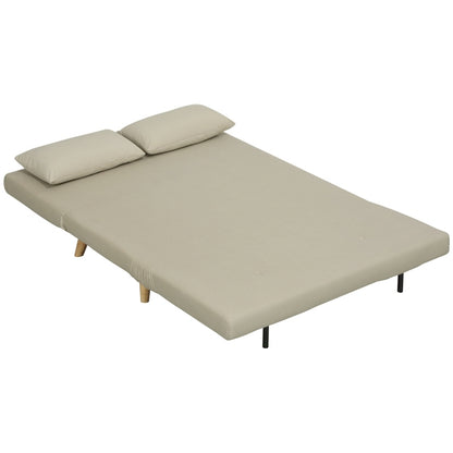 Slaapbank – Bedbank – Schommelbank – Zithoek – Loungestoel – Beige – 6-standen Verstelbare Rugleuning – Velvetlook Bekleding