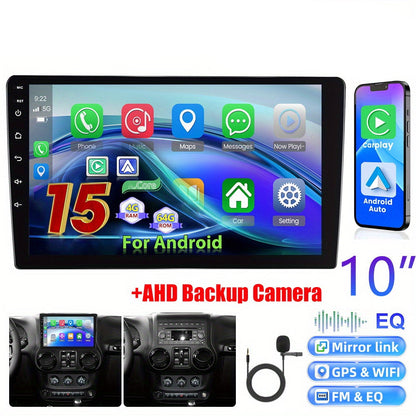 Autoradio – Auto Stereo – Car Stereo – Multimedia Radio – Double Din Radio – 10 Inch Full HD Touchscreen – Draadloos CarPlay & Android Auto met Achteruitrijcamera en 4GB RAM 64GB Opslag