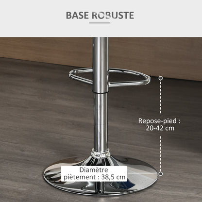 Barstoel – Barkruk – Keukenstoel – Verstelbare Kruk – Draaiende Barkruk – Set van 2 – Verstelbare Zithoogte 59-81 cm – 360° Draaibaar – Linnen Bekleding Grijs