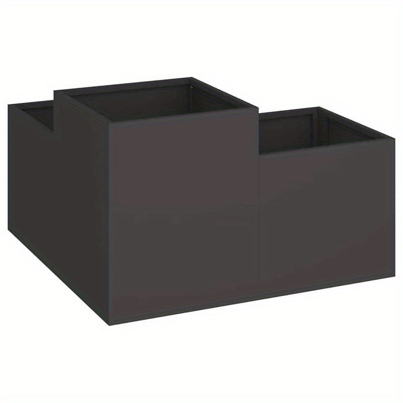 Plantenbak – Tuinbak – Bloembak – Moestuinbak – Verhoogde Bak – Zwart Staal – 100x100x48 cm – Weerbestendig & Duurzaam