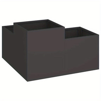 Plantenbak – Tuinbak – Bloembak – Moestuinbak – Verhoogde Bak – Zwart Staal – 100x100x48 cm – Weerbestendig & Duurzaam