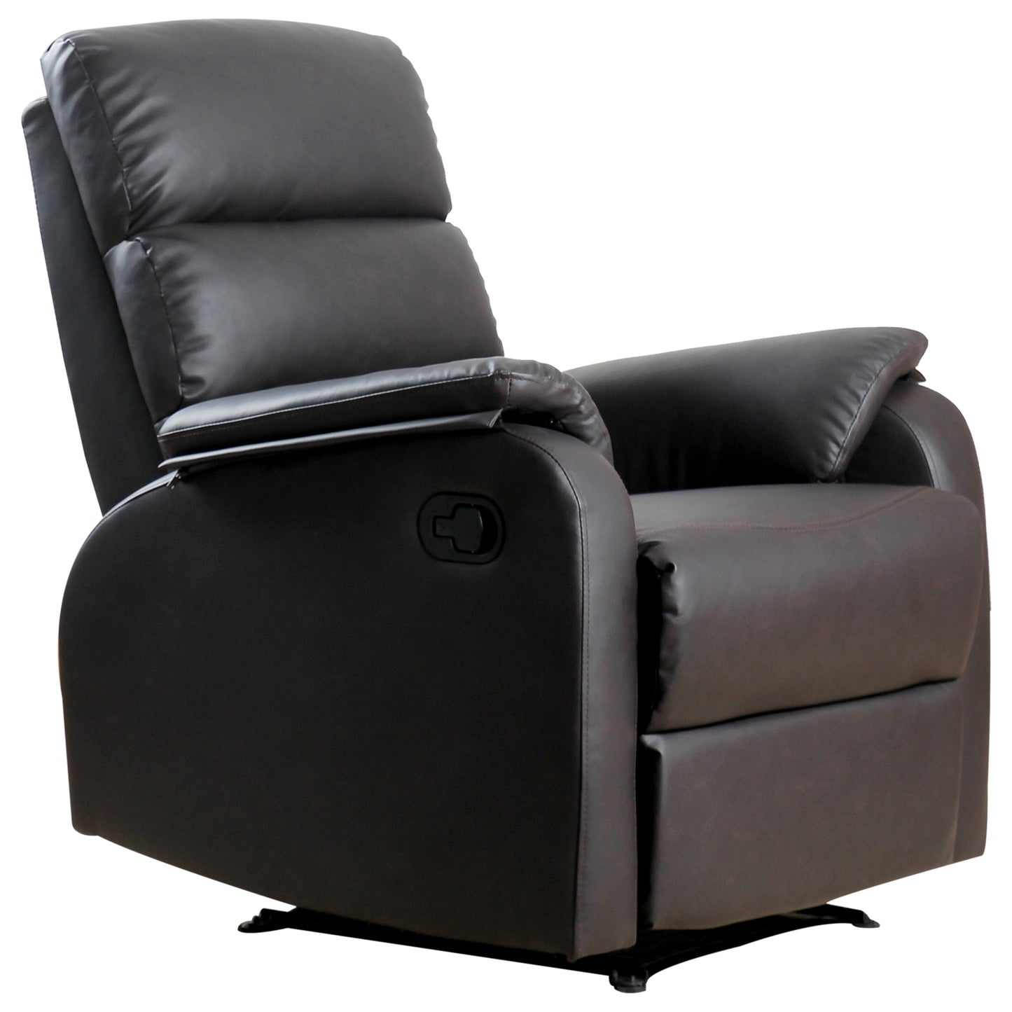 Relaxfauteuil – Relaxstoel – Loungefauteuil – TV Fauteuil – Verstelbare Fauteuil – Kunstleer – Verstelbare Rugleuning en Voetensteun – Stalen Frame – Bruin