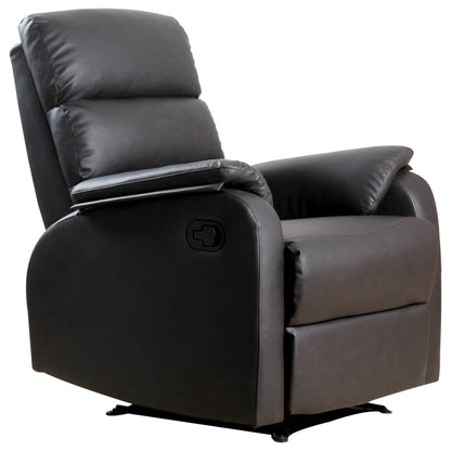 Relaxfauteuil – Relaxstoel – Loungefauteuil – TV Fauteuil – Verstelbare Fauteuil – Kunstleer – Verstelbare Rugleuning en Voetensteun – Stalen Frame – Bruin