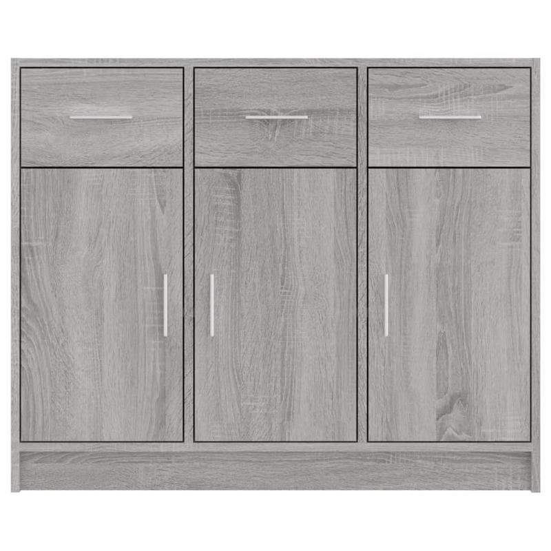 Dressoir – Kast – Opbergmeubel – Bufetkast – Sideboard – Sonoma Grijs – Compact 91x28x75 cm – Duurzaam Plaatmateriaal