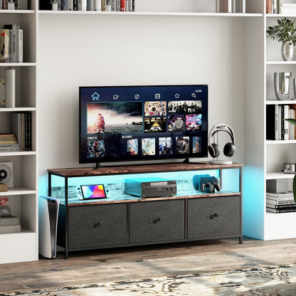 Retro Tv Meubel – Tv Kast – Entertainment Meubel – Wandmeubel – Tv Dressoir – Geschikt Voor Televisies Tot 50 Inch – Mid-Century Modern Design – Rustiek Bruin Hout