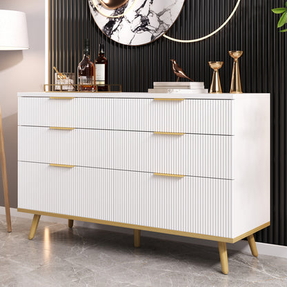 Modern 6-Drawer -Standing Cabinet/Sideboard - Lightweight Sturdy Frame Suitable for, Bedroom & Hallway - Elegant Storage Unit with Spacious Drawers, Modern Furniture (Assembly Required)