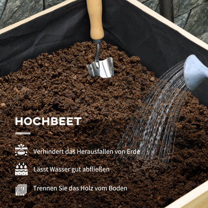 Kweekkas – Verhoogd Plantenbed – Tuinkas – Foliekas – Hobbykas – 86x60x165 cm – Duurzaam Vurenhout – Inclusief Beschermkap en Ventilatieramen