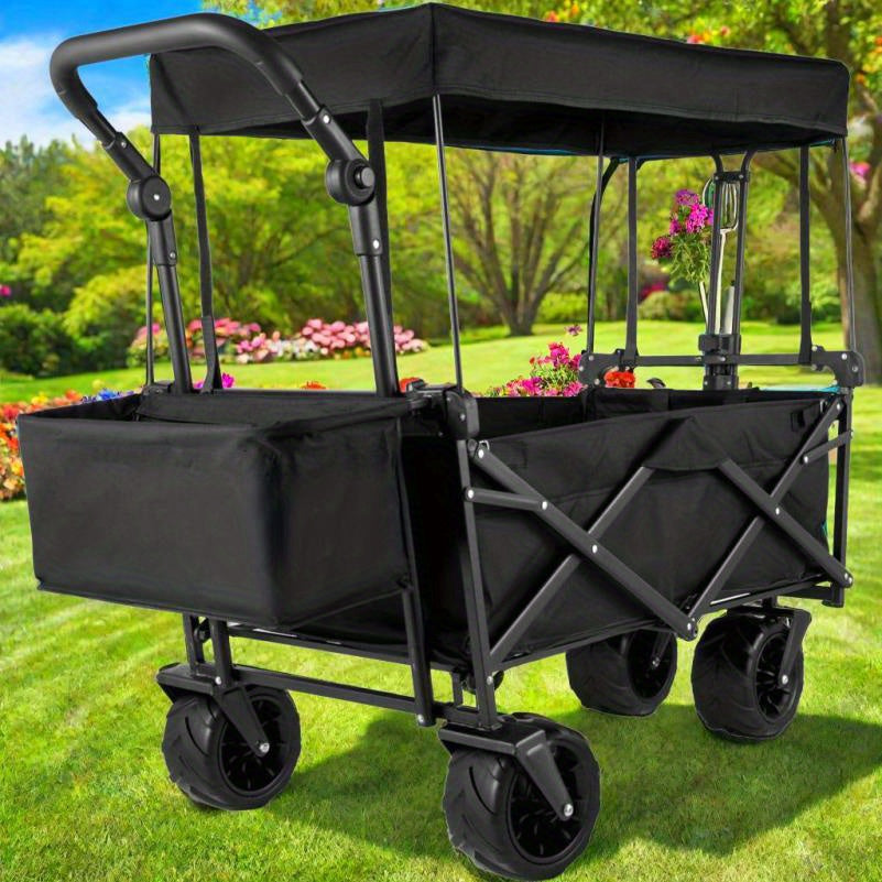 Multifunctionele Bolderwagen – Opvouwbare Wagen – Transportkar – Strandwagen – Tuinwagen – 600D Oxford Materiaal – Grote All-Terrain Wielen