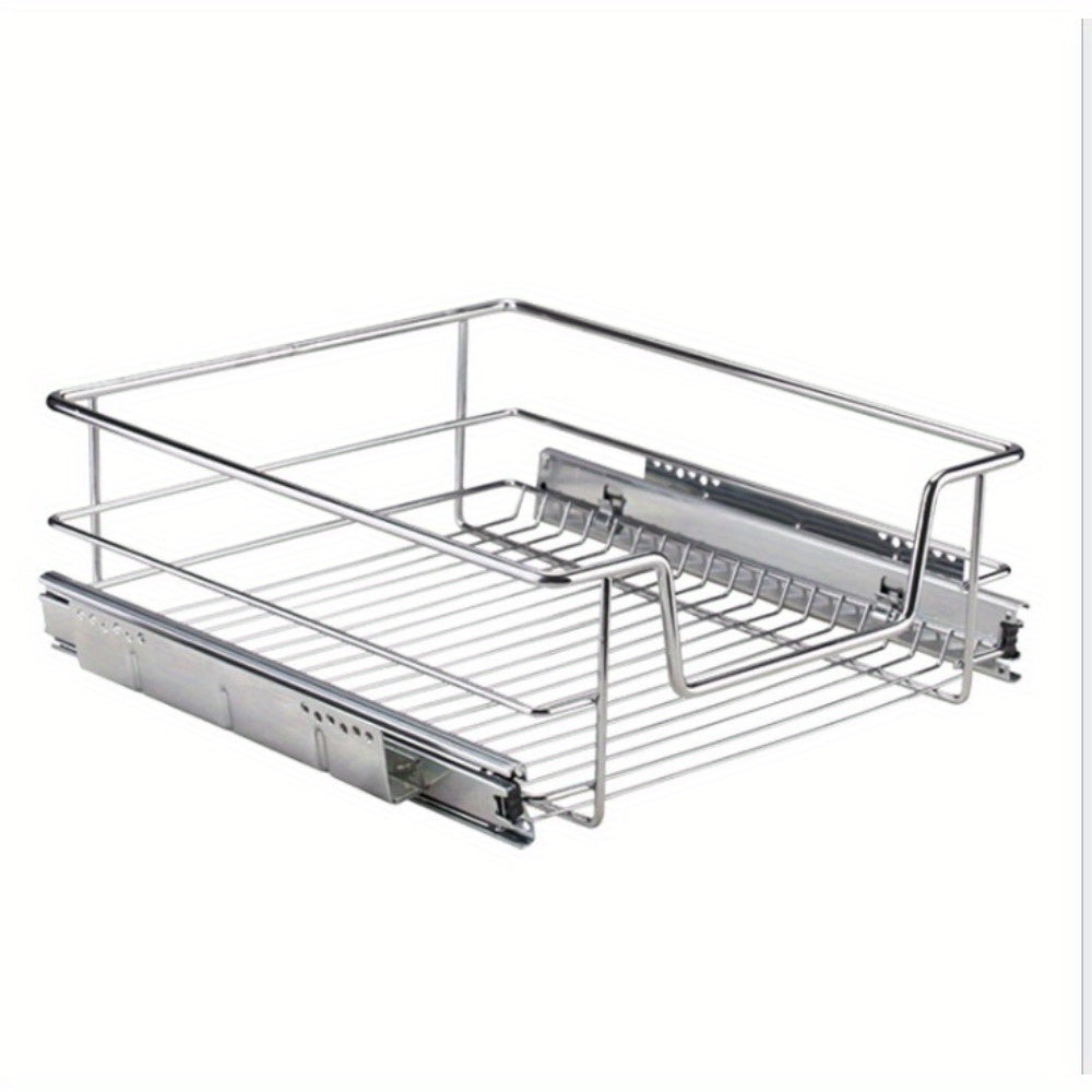 Ladeverdelersysteem – Lade Organizer – Uittrekbare Lade – Kast Organizer – Opbergmand – Verstelbare Hoogte 39/49 cm – Stevig Metaal Met Wit Coating