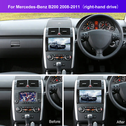 Multimedia Radio Mercedes Benz – Autoradio – Navigatiesysteem – Bluetooth Radio – 2-DIN Radio – Android 15.0 – 9-Inch Scherm – Draadloze CarPlay & Android Auto