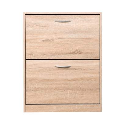 Schoenenkast – Opbergmeubel – Schoenenrek – Halmeubel – Schoenenopberger – Metaal – 2 Klapdeuren – 2 Lagen – Compact Design – Vloermontage