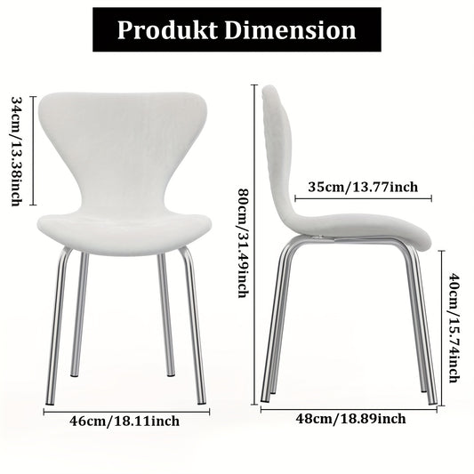 Bureaustoel – Kantoorstoel – Eetkamerstoel – Draaistoel – Stoelenset 2 Stuks – Ergonomisch Ontwerp – Zachte Velvet Bekleding