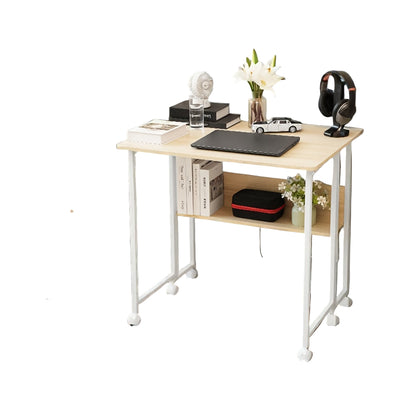 Bureau – Werkplek – Schrijftafel – Computertafel – Opvouwbaar – Mobiel met Wieltjes – Ruimtebesparend 80 cm – Duurzaam Engineered Wood