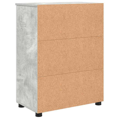 Simple European-Style Bathroom Furniture Set, Stylish and Practical Decorative Bathroom Storage, Concrete Gray Bathroom Cabinet with Shelf, 60 x 35 x 80 cm, Treated Wood