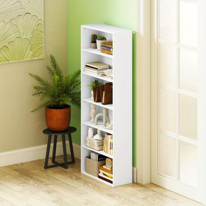 Boekenkast – Opbergkast – Rek – Plank – Kast – 5-laags Verstelbaar – Wit Design – Duurzaam Fiberboard