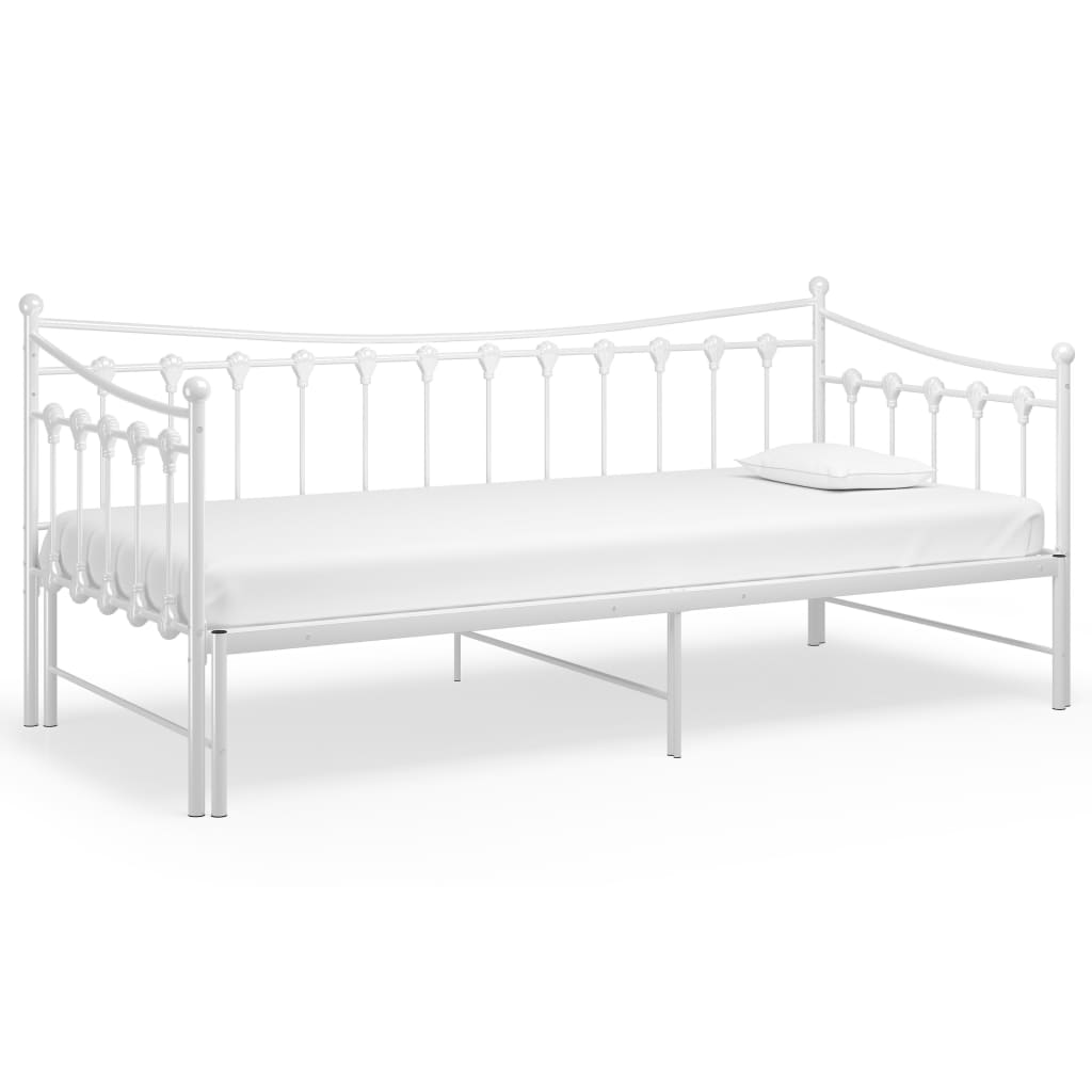 Bedbank – Slaapbank – Logeerbed – Sofa – 90x200 cm – Metalen Frame – Uittrekbaar Bed