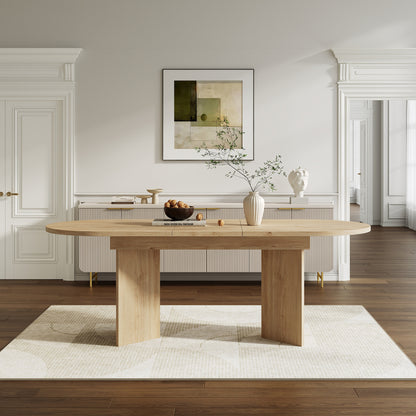 Dining Table, Extendable Dining Table 120/160 × 80cm for 4-6 People with Rounded Corners and Thickened Top – Minimalist Design Ideal Kitchen & Dinning Room Furniture, Home Dining Setup, Family Meals, Modern Table, Contempo