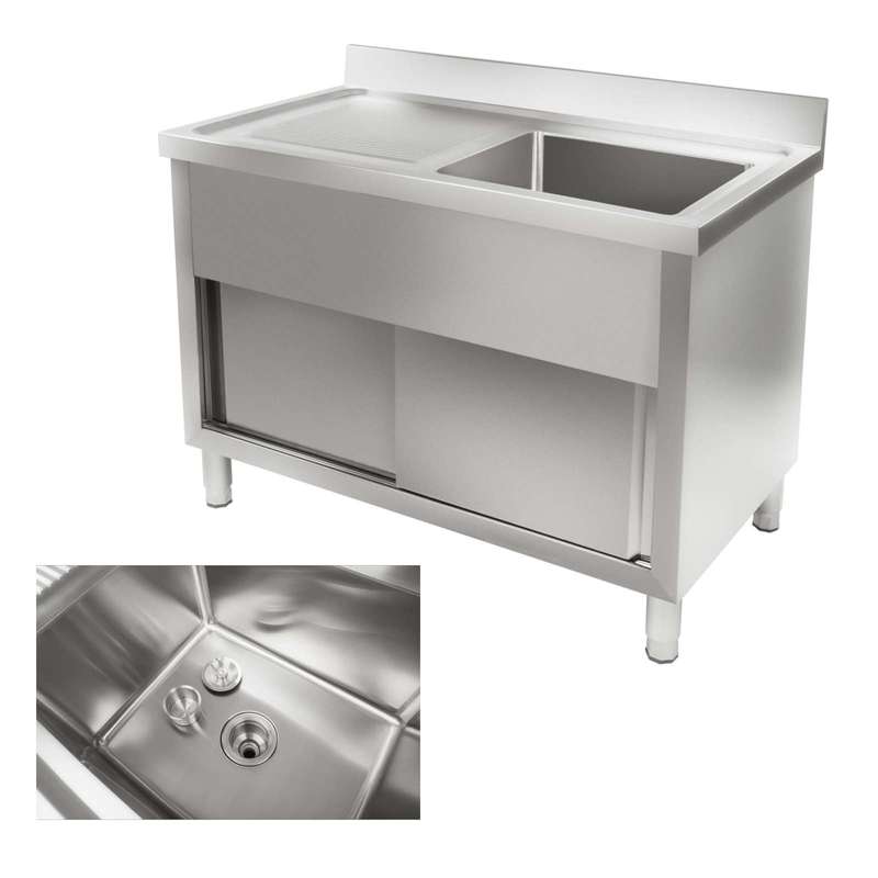 Keukenspoelbak – Gootsteen – Wasbak – Keukenbak – Spoelbakken – RVS Roestvrij Staal – 120 cm Breed – Corrosiebestendig