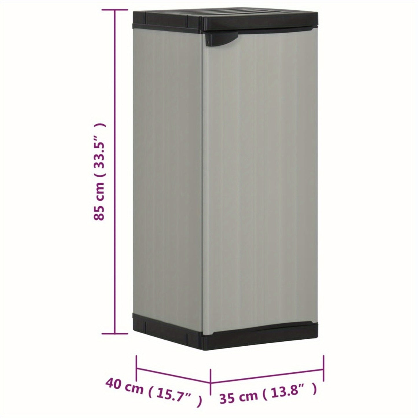 Tuinkast – Tuinkist – Tuinberging – Opbergkast – Buitenopslag – Roestvrij Staal – 1 Verstelbare Plank – 35x40x85 cm – Weerbestendig