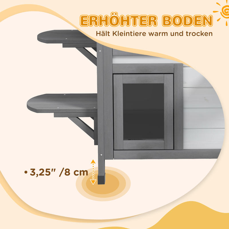 Kattenhuis – Kattenhok – Katten Shelter – Katten Verblijf – Kattenhuisje – 2 Laags Ruim Design – Weerbestendige Materialen Met Ventilatie Mesh