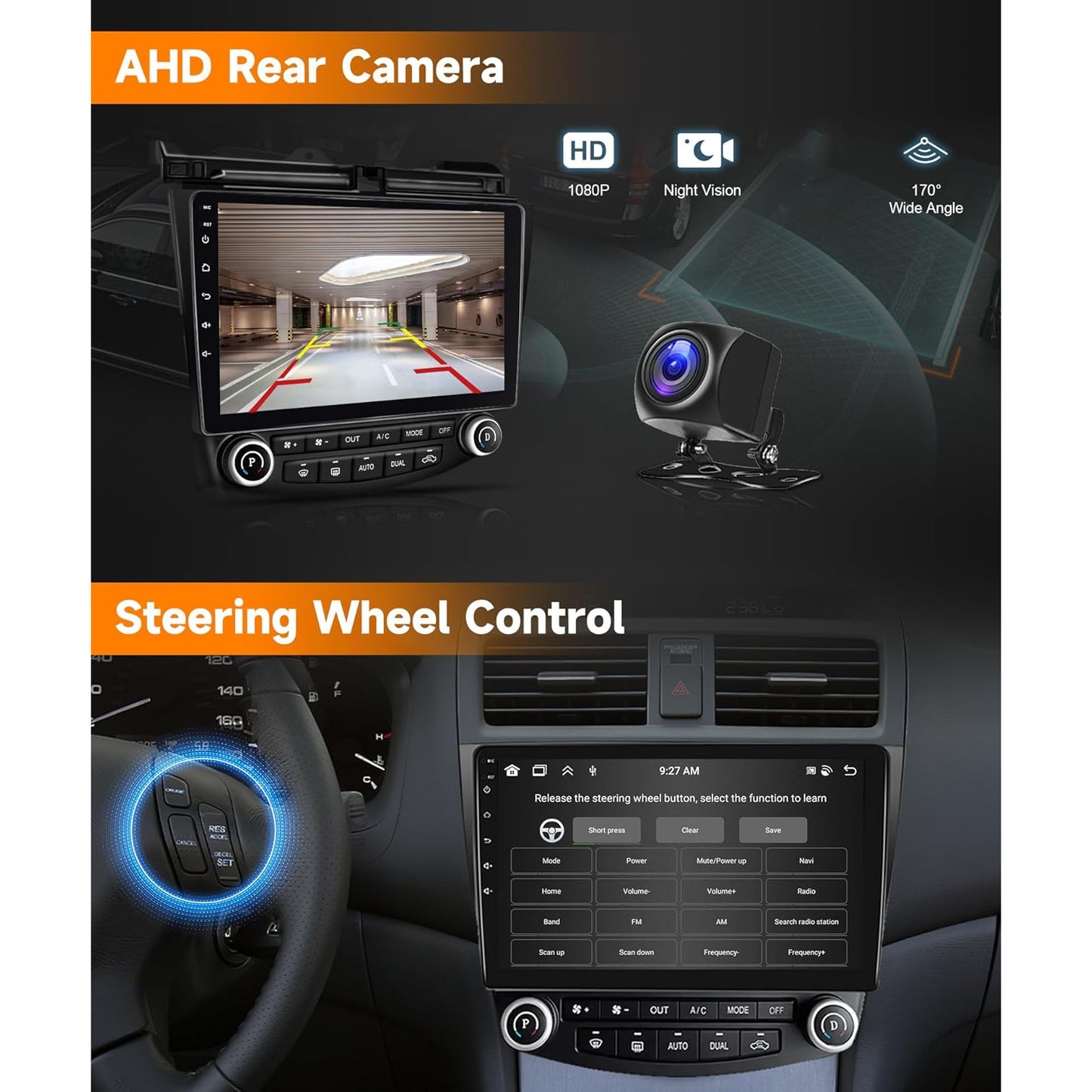 Autoradio – Android Autoradio – Car Stereo – Multimedia Speler – Auto Radio – 10,1 Inch HD Touchscreen – Draadloze CarPlay & Android Auto – Inclusief AHD Camera en Microfoon