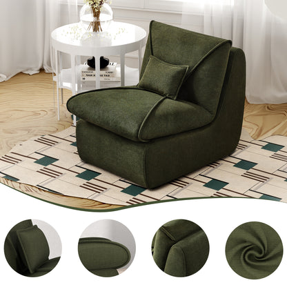 Relaxfauteuil – Ligstoel – Loungestoel – Zitzak – Fauteuil – Ergonomisch Comfort – Licht Beige Chenille Bekleding