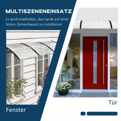 Doorluifel Polycarbonaat – Deur Overkapping – Zonwering – Regenluifel – Voordeurbescherming – UV Bescherming – 90 x 295 cm
