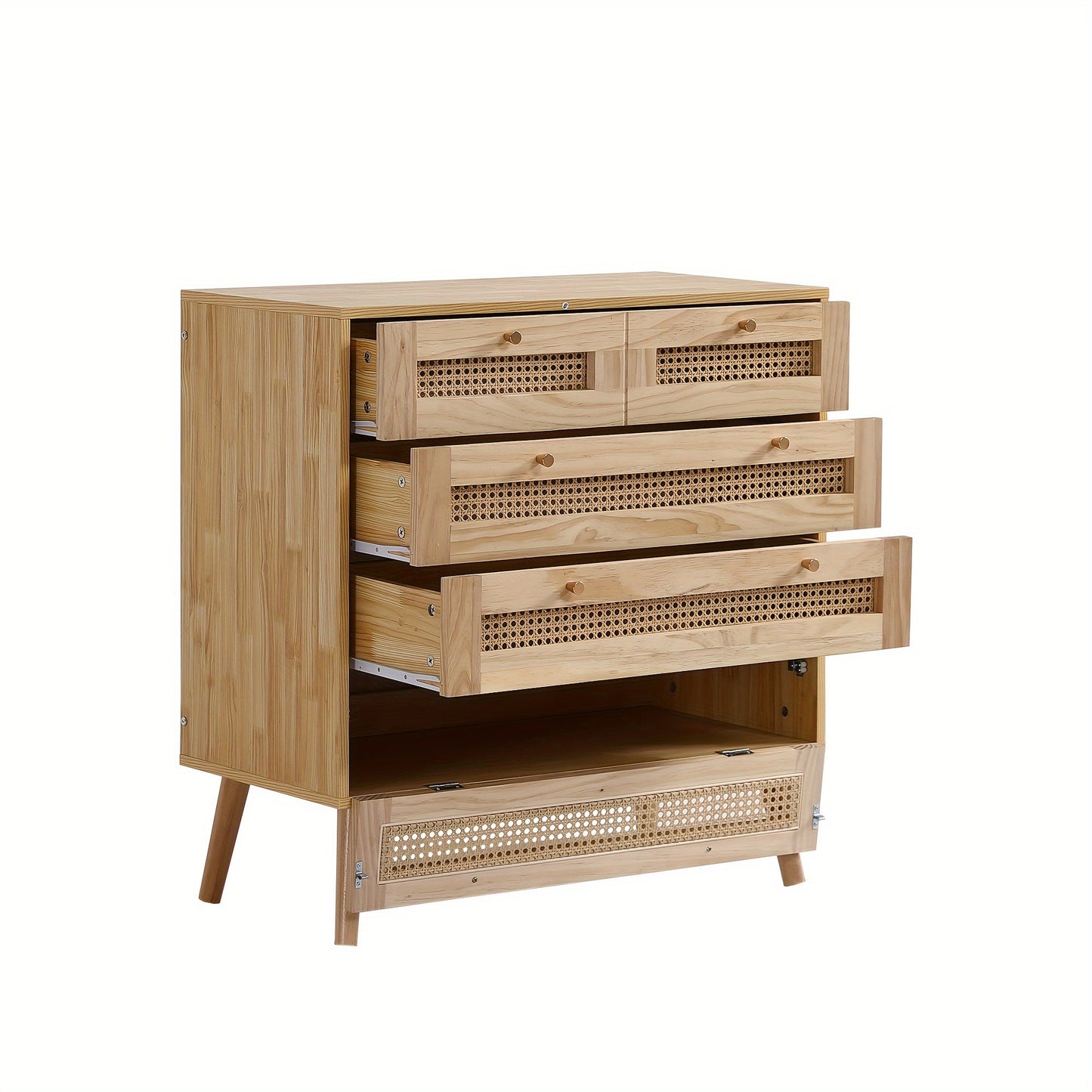 Bamboe Kast – Ladenkast – Opbergkast – Commode – Ladekast – Naturel Kleur – 3 Lades – Duurzaam Bamboemateriaal – Compact Ontwerp
