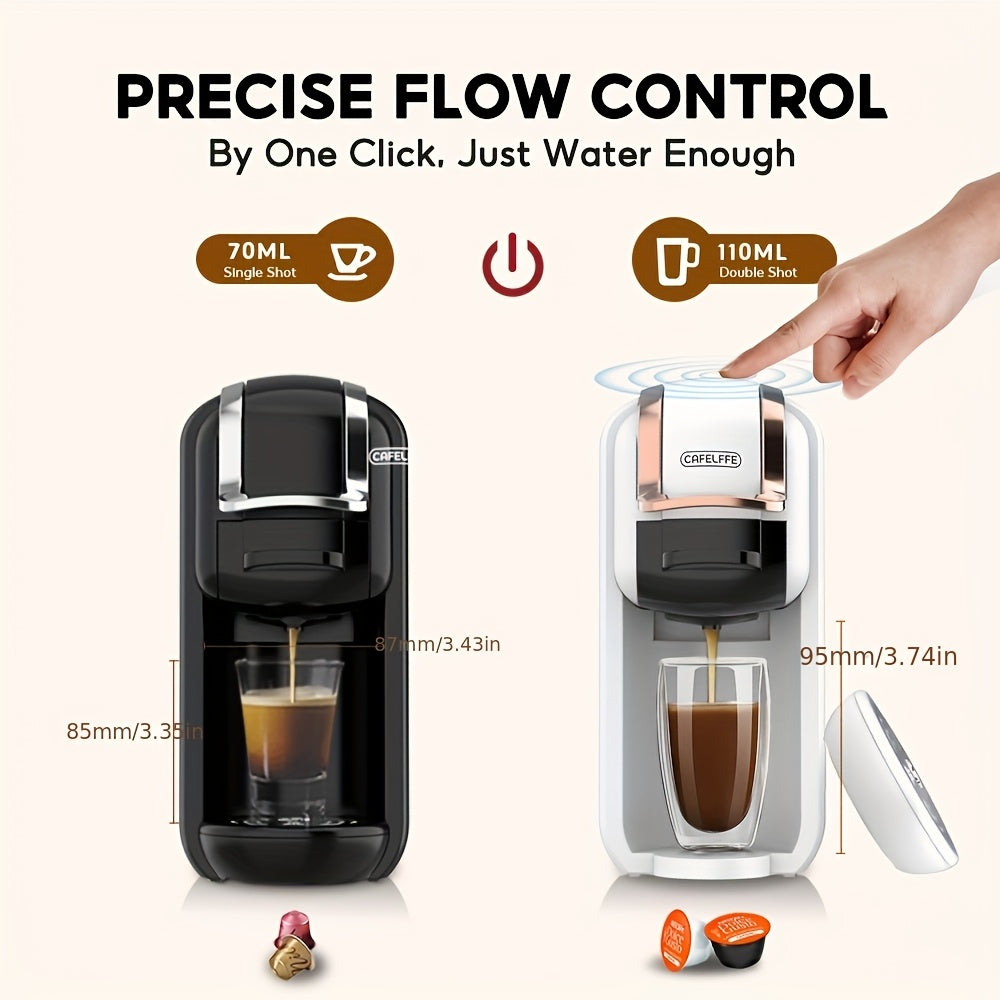 Koffiecapsuleautomaat – Espresso Machine – Koffiezetapparaat – Volautomatische Koffiemachine – Capsule Machine – Snelle Opwarming – Geschikt Voor Warme En Koude Dranken – Zwart