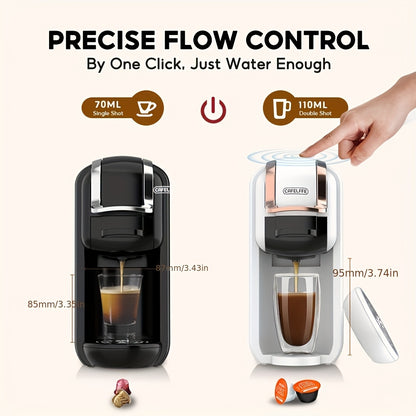 Koffiecapsuleautomaat – Espresso Machine – Koffiezetapparaat – Volautomatische Koffiemachine – Capsule Machine – Snelle Opwarming – Geschikt Voor Warme En Koude Dranken – Zwart