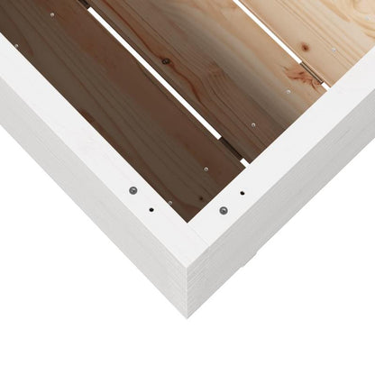 Witte Houten Plantenbak – Plantenpot – Bloembak – Plantenzuil – Plantenbak Binnen Buiten – Massief Dennehout – 90x60x72 cm – Lichtgewicht & Weerbestendig