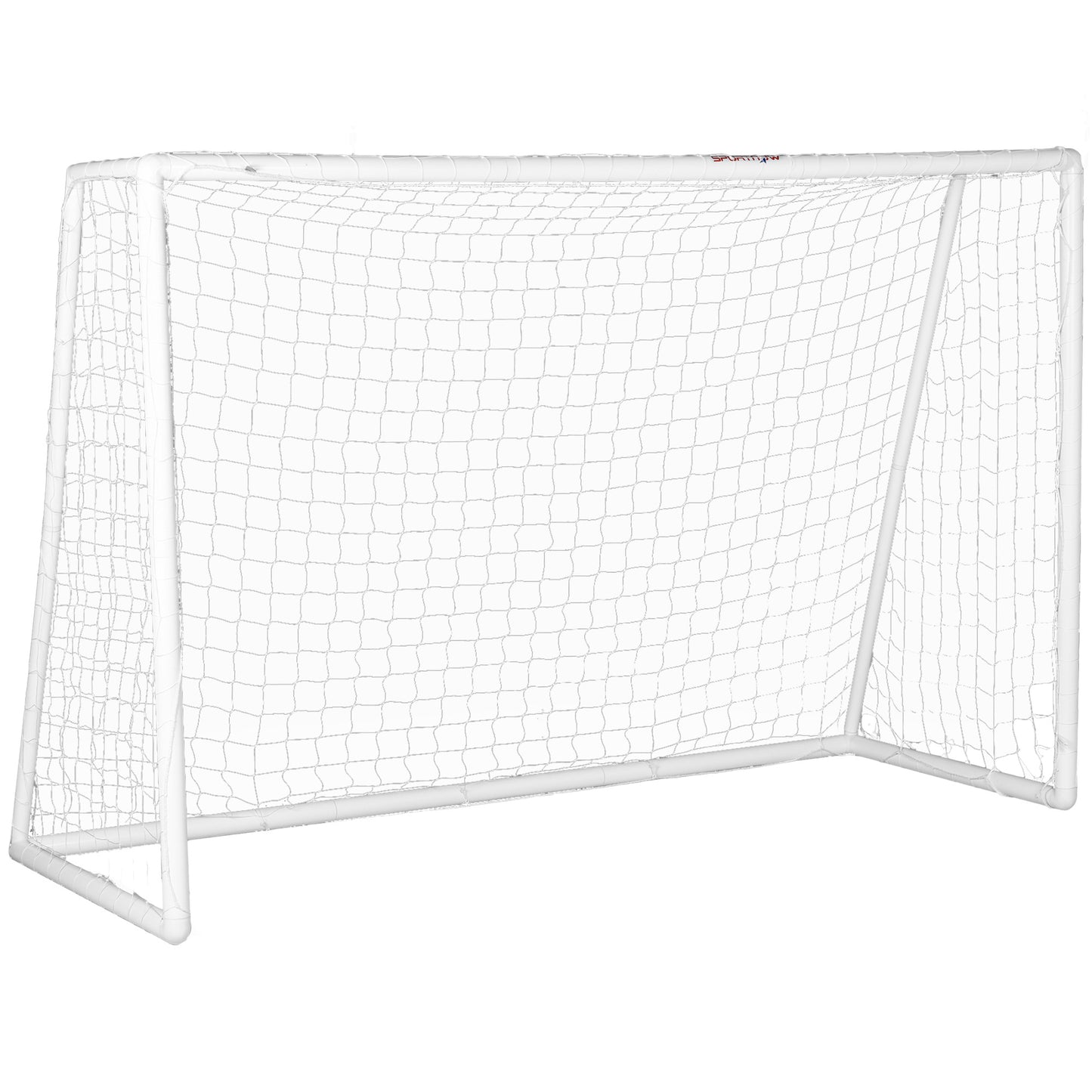 Voetbaldoel – Doelnet – Trainingsgoal – Mini Doel – Soccer Goal – Lichtgewicht PVC Frame – Weerbestendig Net – 300x120x200 cm – Inclusief Grondankers – Wit