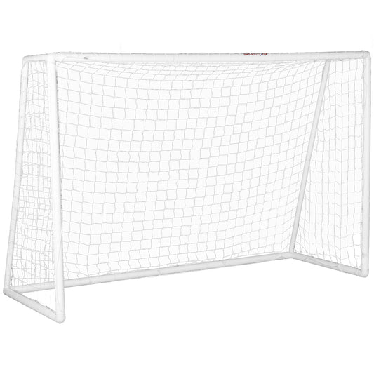 Voetbaldoel – Doelnet – Trainingsgoal – Mini Doel – Soccer Goal – Lichtgewicht PVC Frame – Weerbestendig Net – 300x120x200 cm – Inclusief Grondankers – Wit