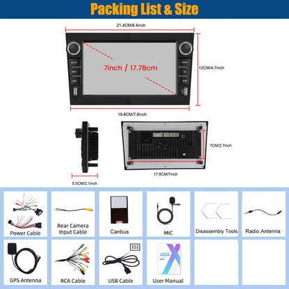 android autoradio – carplay autoradio – android auto radio – multimedia autoradio – 7 inch touchscreen – Android 15 OS – 2GB+64GB – draadloos CarPlay & Android Auto – GPS navigatie – Bluetooth 5.0 – WiFi – FM radio – Mirror Link – microfoon inbegrepen