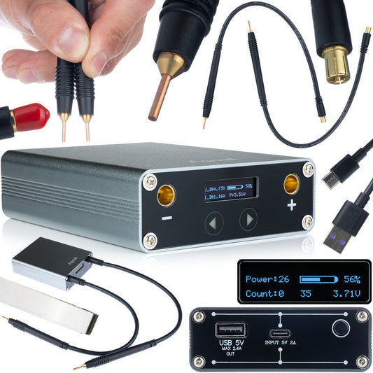 Spotlasser – Puntlasser – Batterijlasser – Lasapparaat – Mini Lasmachine – 650A Lasstroom – Ingebouwde Litium-Polymeeraccu