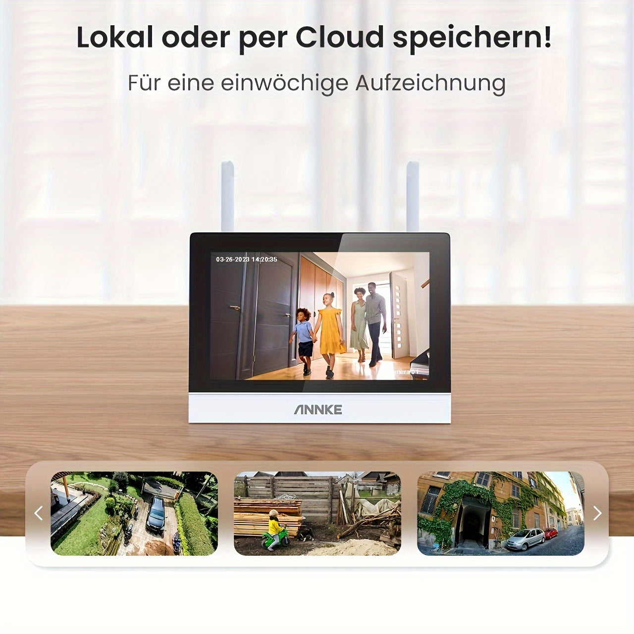Beveiligingscamera Set – Camerabewaking – Bewakingscamera – Draadloze Camera – Wifi Beveiligingscamera – 7 Inch Touchscreen Monitor – Kleur Nachtzicht 30m