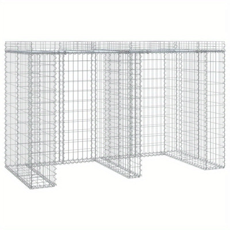 Afvalbak – Vuilnisbak – Prullenbak – Afvalcontainer – Afvalton – Gegalvaniseerd Staal – Weerbestendig & Groot Formaat 192x91x120 cm
