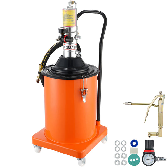 Vetspuit – Vetpomp – Pneumatische Vetspuit – Smeerpomp – Luchtbediende Vetpomp – 20 Liter Capaciteit – 13 ft Hoge Drukslang