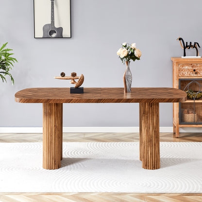Eettafel – Tafel – Dinertafel – Eetkamertafel – Tafeltje – Zwart – Extra Groot Tafelblad – Stabiele Bogenpoot