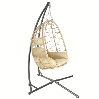 Hangmatstandaard – Hangmat Frame – Staande Hangmat Steun – Metal Hangmat Houder – Vrijstaande Hangmatstandaard – Max Draagkracht 130 kg – Gepoedercoat Stalen X-Vorm Frame