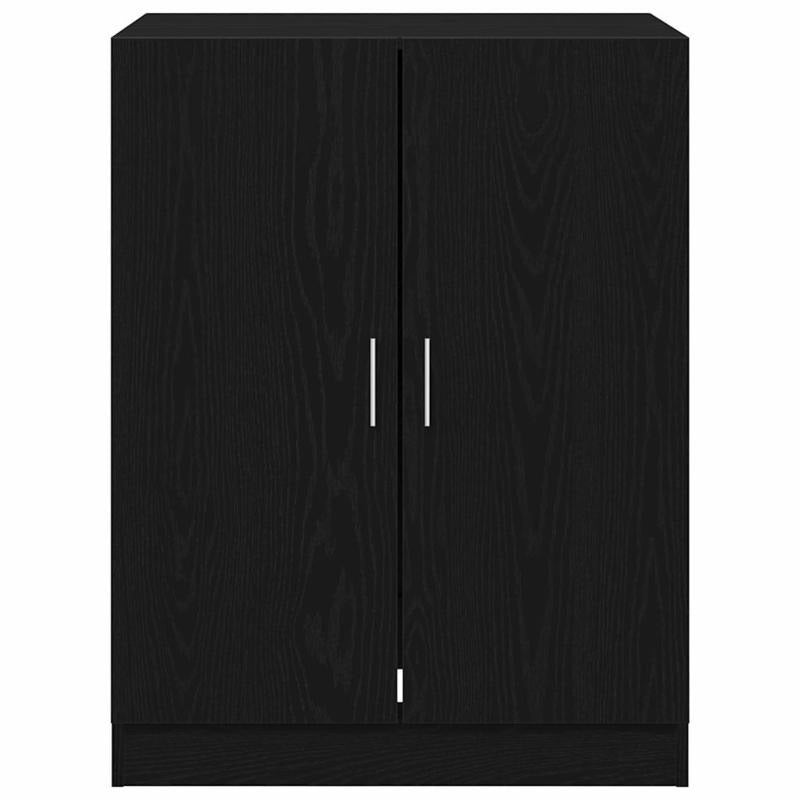 Wasmachinekast – Wasmachinecabinet – Wasmachine Organizer – Wasmachine Meubel – Waskast – Zwart Eikenhout – Grote Opbergruimte – Robuuste Houten Constructie – Past Voor Voorlader – 70,5x71,5x91,5 cm – Eenvoudige Montage