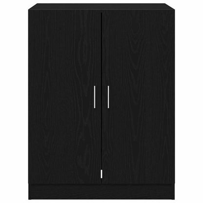 Wasmachinekast – Wasmachinecabinet – Wasmachine Organizer – Wasmachine Meubel – Waskast – Zwart Eikenhout – Grote Opbergruimte – Robuuste Houten Constructie – Past Voor Voorlader – 70,5x71,5x91,5 cm – Eenvoudige Montage