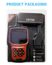 VD700 - OBD2 Scanner - Diagnosecomputer - Storing Verwijderen - Uitleesapparatuur Auto - Diagnose Auto - Volledige systeemcodelezer ABS EPB TPMS DPF