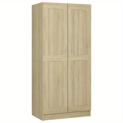 Garderobekast – Kledingkast – Kleerkast – Linnenkast – Opbergkast – Bruin – Compact Formaat 82,5x51,5x180 cm – Stevig Hardhouten Materiaal