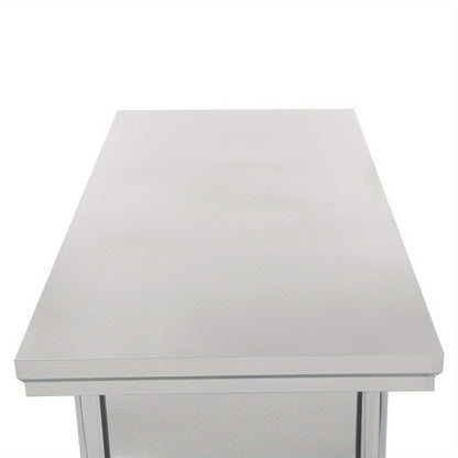 Werktafel – Werkbank – Keukentafel – RVS tafel – Prep tafel – 3-laags Opbergniveau – 119x61 cm – 201 Roestvrij Staal – Draagkracht 99,8 kg