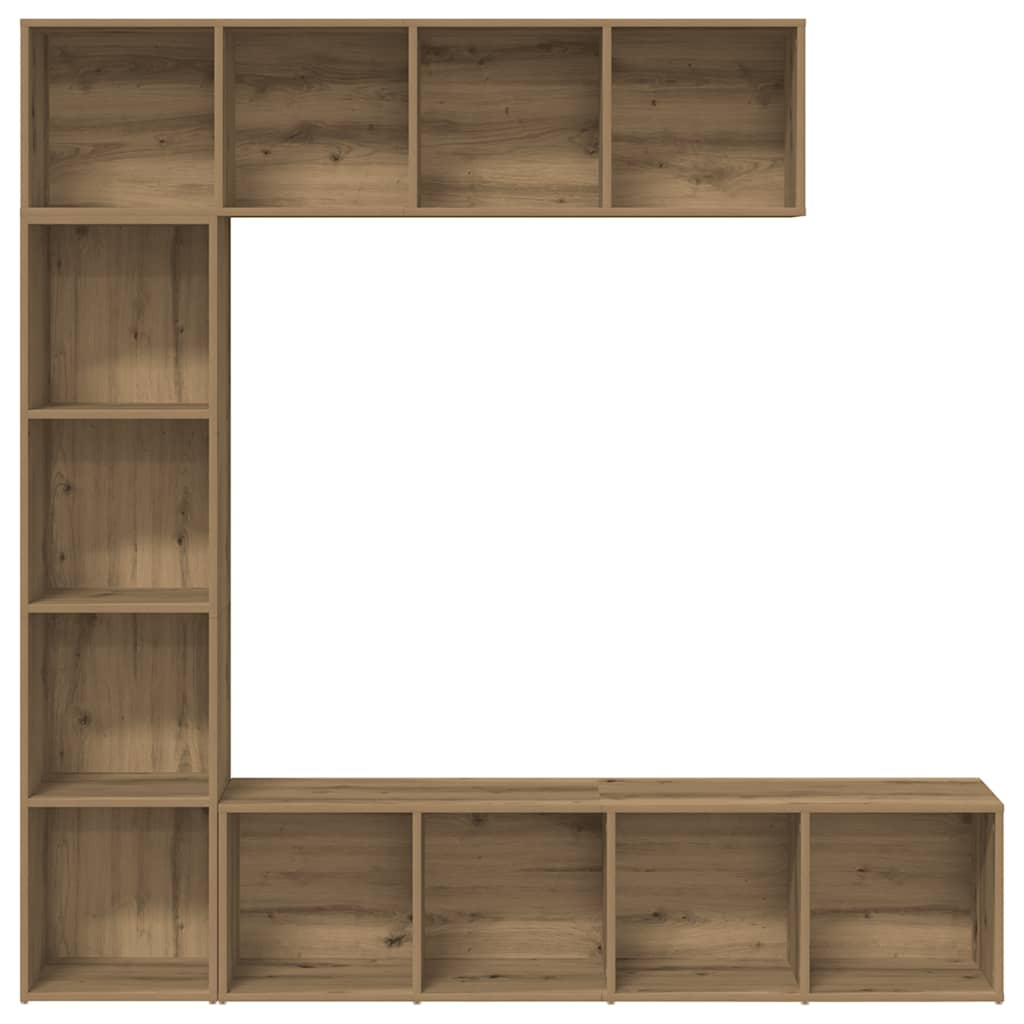 Boekenkast – Boekenrek – Vakkenkast – Opbergkast – Wandkast – Artisan Eikenlook – 12 Vakken – Vochtbestendig Hout