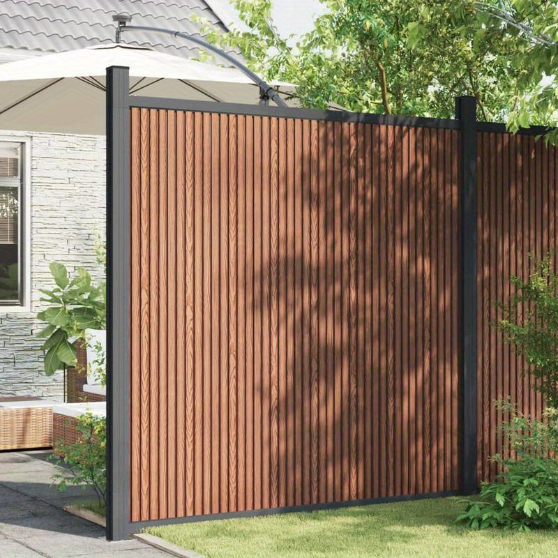 Tuinscherm – Tuinafscheiding – Schuttingpaneel – Privacyscherm – Bruin Houten Paneel – 180x186 cm – Weerbestendig & Eenvoudig Bevestigen