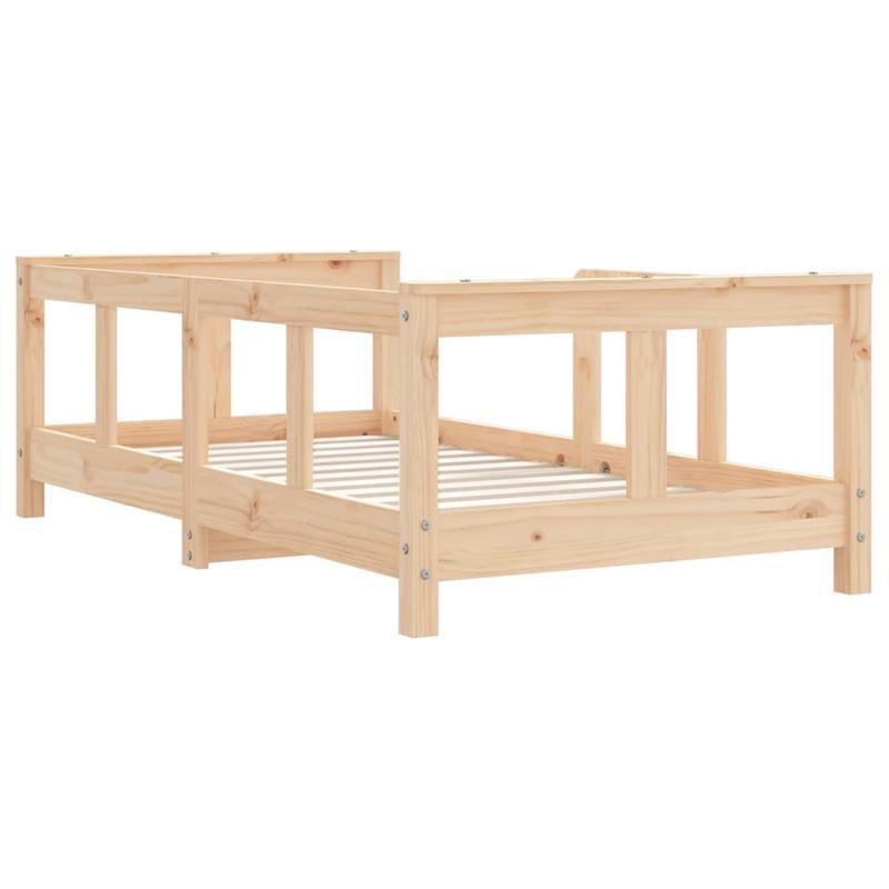 Bedframe – Kinderbed – Ledikant – Juniorbed – Peuterbed – 70x140 Cm – Massief Gebruikt Vurenhout – Verwijderbaar En Duurzaam