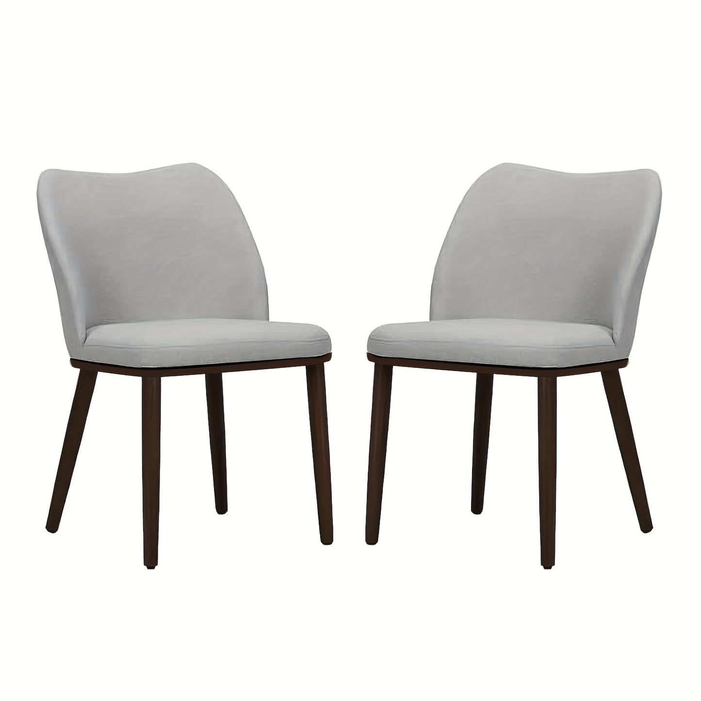 Moderne Eetkamerstoelen – Stoelen Set – Design Stoelen – Keukenstoelen – Zithoek Stoelen – Lichtgrijs – Stevige Niet-Houten Poten – Ergonomisch Comfortabel