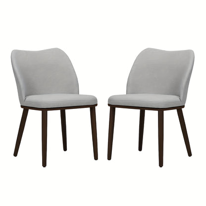 Moderne Eetkamerstoelen – Stoelen Set – Design Stoelen – Keukenstoelen – Zithoek Stoelen – Lichtgrijs – Stevige Niet-Houten Poten – Ergonomisch Comfortabel